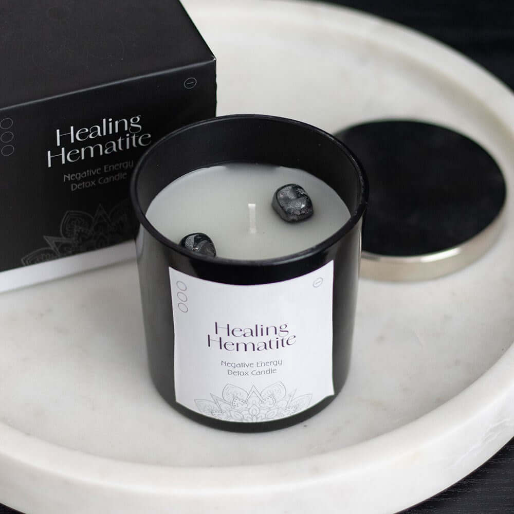 Gothic Gifts Healing Hematite Detox Candle