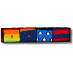 Green Christmas Drawer Box - 4 Pairs of Bamboo Socks (His)