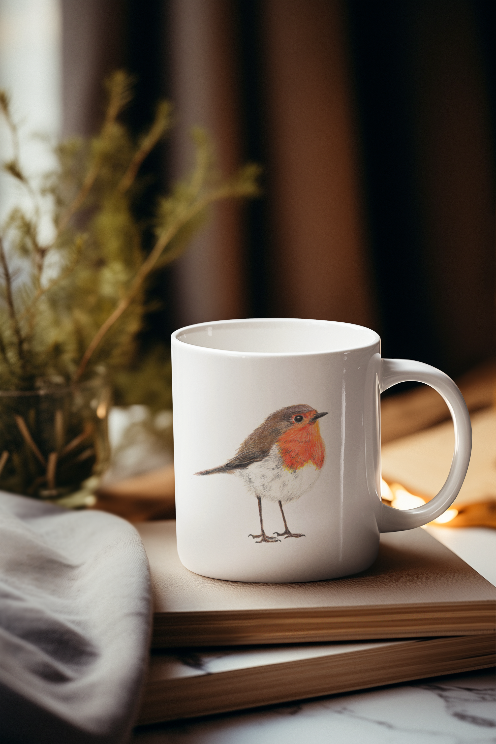 Robin Bird Mug – Ceramic Wildlife Coffee Cup