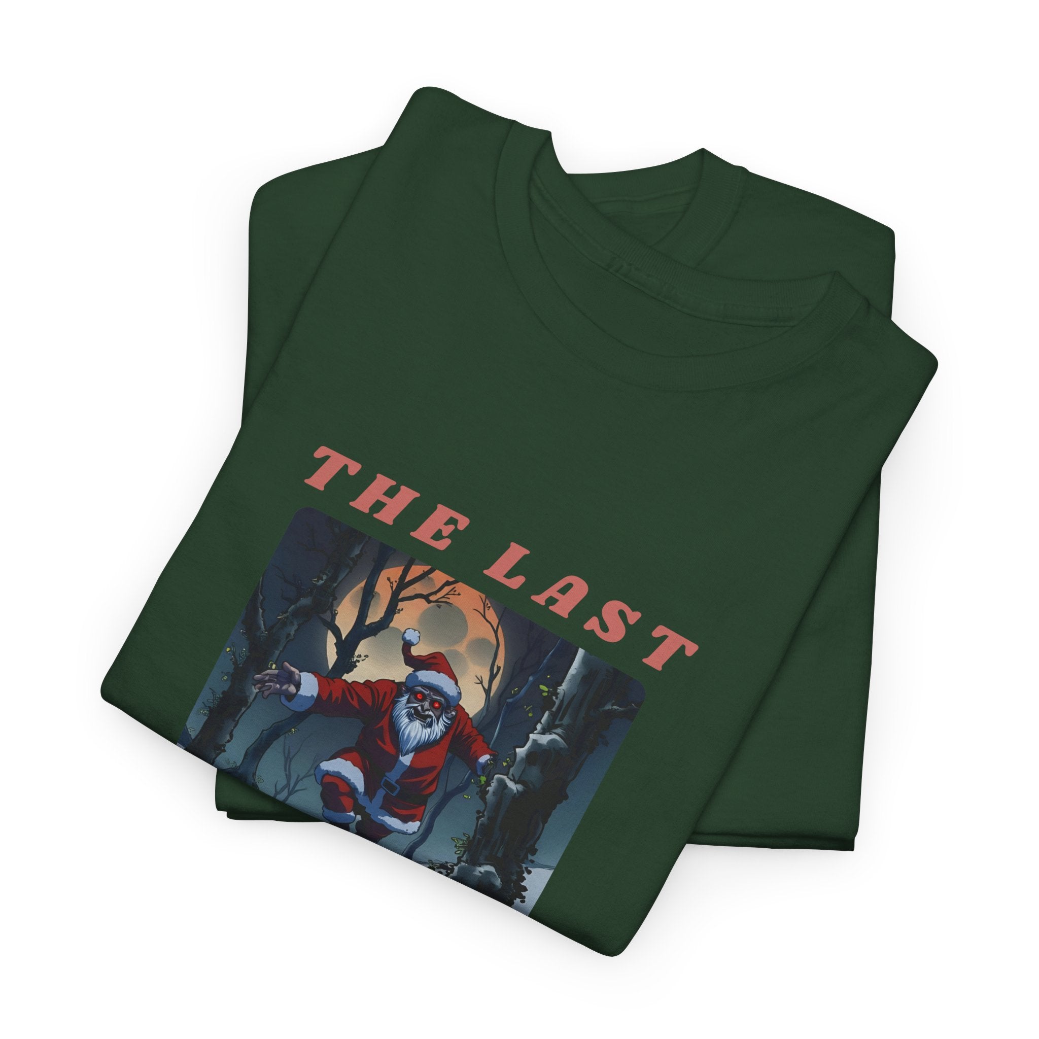 The Last Christmas Printed T-Shirt 100% Cotton Novelty Zombie Santa Xmas Tee Gift
