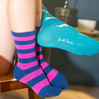 Children's Pink Stripe Bamboo Socks