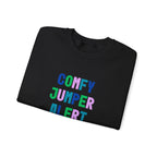 Comfy Jumper Alert Printed Crewneck Sweatshirt Pullover Retro Mum Sister Gift