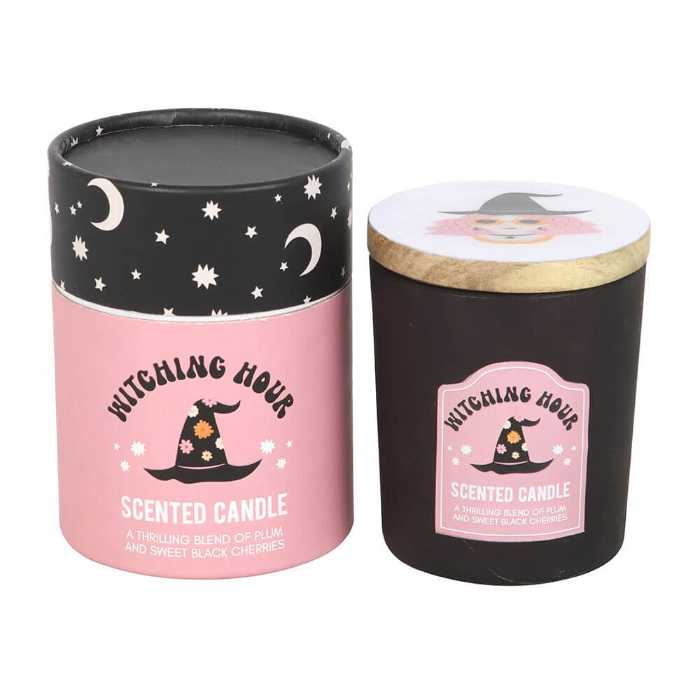 Gothic Gifts Witching Hour Plum and Black Cherry Candle