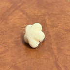 Novelty Cream Puffy Diamante Starfish Ring Silver Tone Adjustable Size