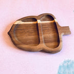 Handmade Acacia Wooden Acorn Trinket/Ring Dish Bowl 20cm