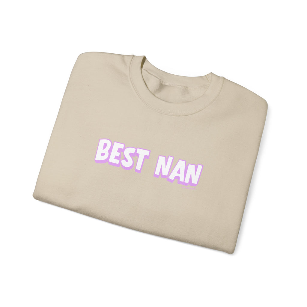Best Nan Printed Crewneck Sweatshirt Pullover Retro 3D Nannan Grandma Granny Gift