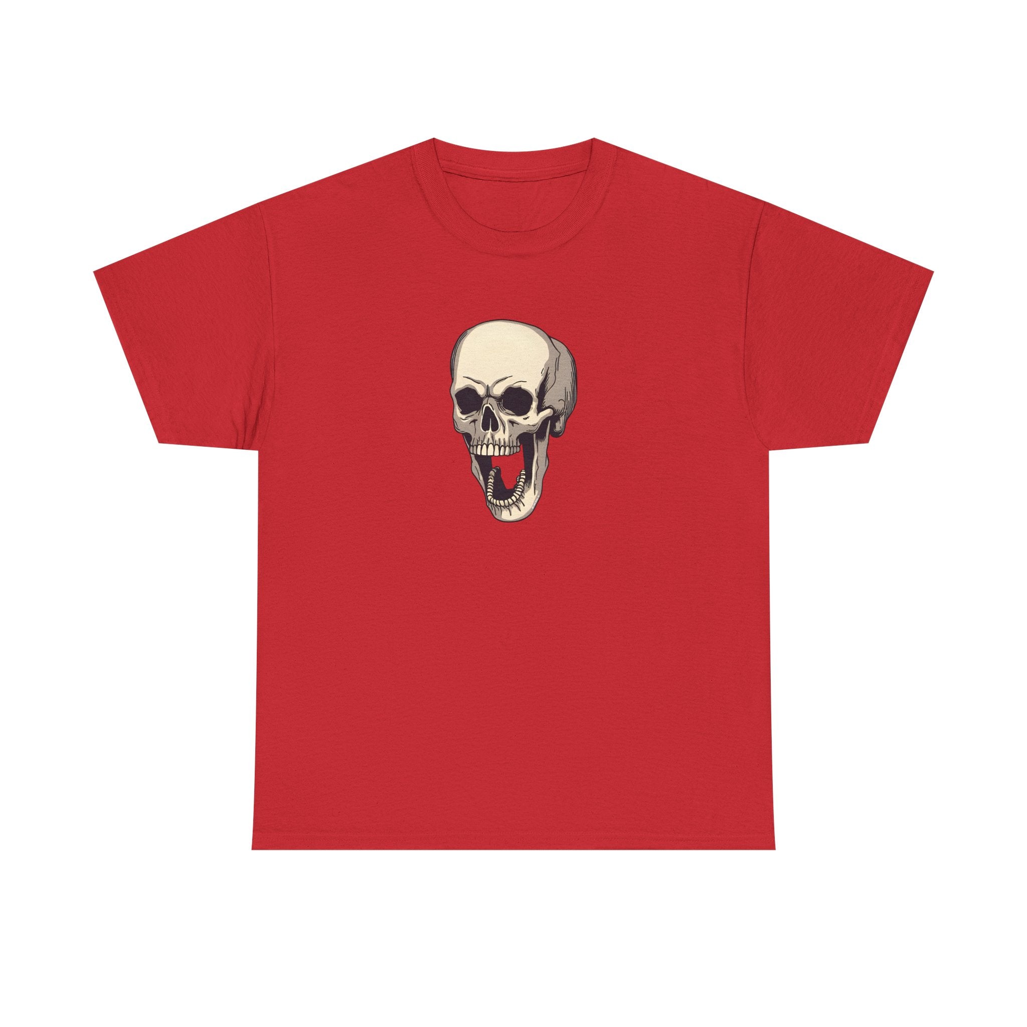 Laughing Skull Printed T-Shirt 100% Cotton Novelty Scary Halloween Tee