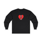 For Ever & Ever Broken Heart Long Sleeve Tee 100% Cotton Retro Heart T-Shirt Emo Goth Alternative Gift