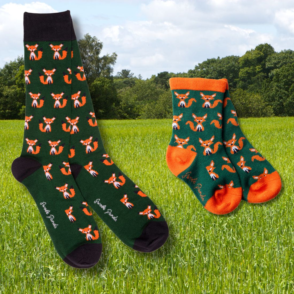 Fox Matching Bamboo Socks (Adult & Child)