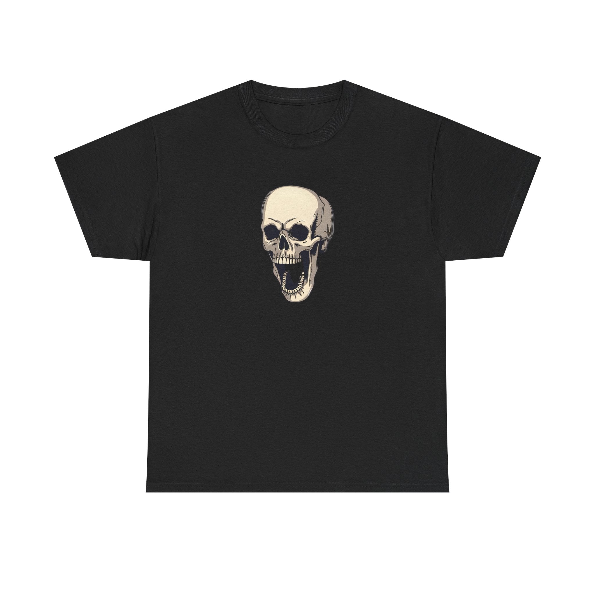 Laughing Skull Printed T-Shirt 100% Cotton Novelty Scary Halloween Tee
