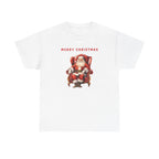 Merry Christmas Santa Throne Printed T-Shirt 100% Cotton Novelty Santa Claus Xmas Tee Gift