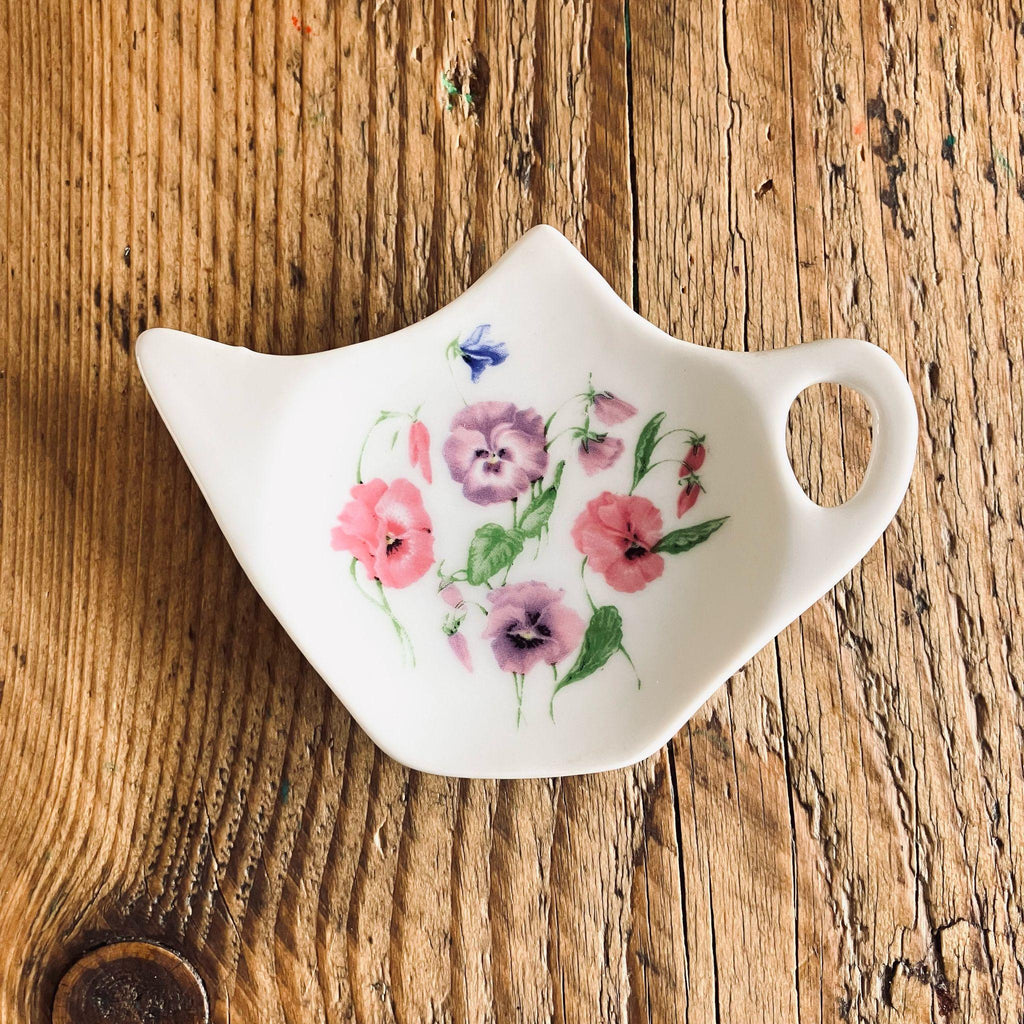 Crawford & Kent Floral Teabag Holder Spoon Rest Gift