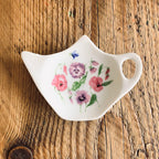 Crawford & Kent Floral Teabag Holder Spoon Rest Gift