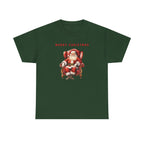 Merry Christmas Santa Throne Printed T-Shirt 100% Cotton Novelty Santa Claus Xmas Tee Gift