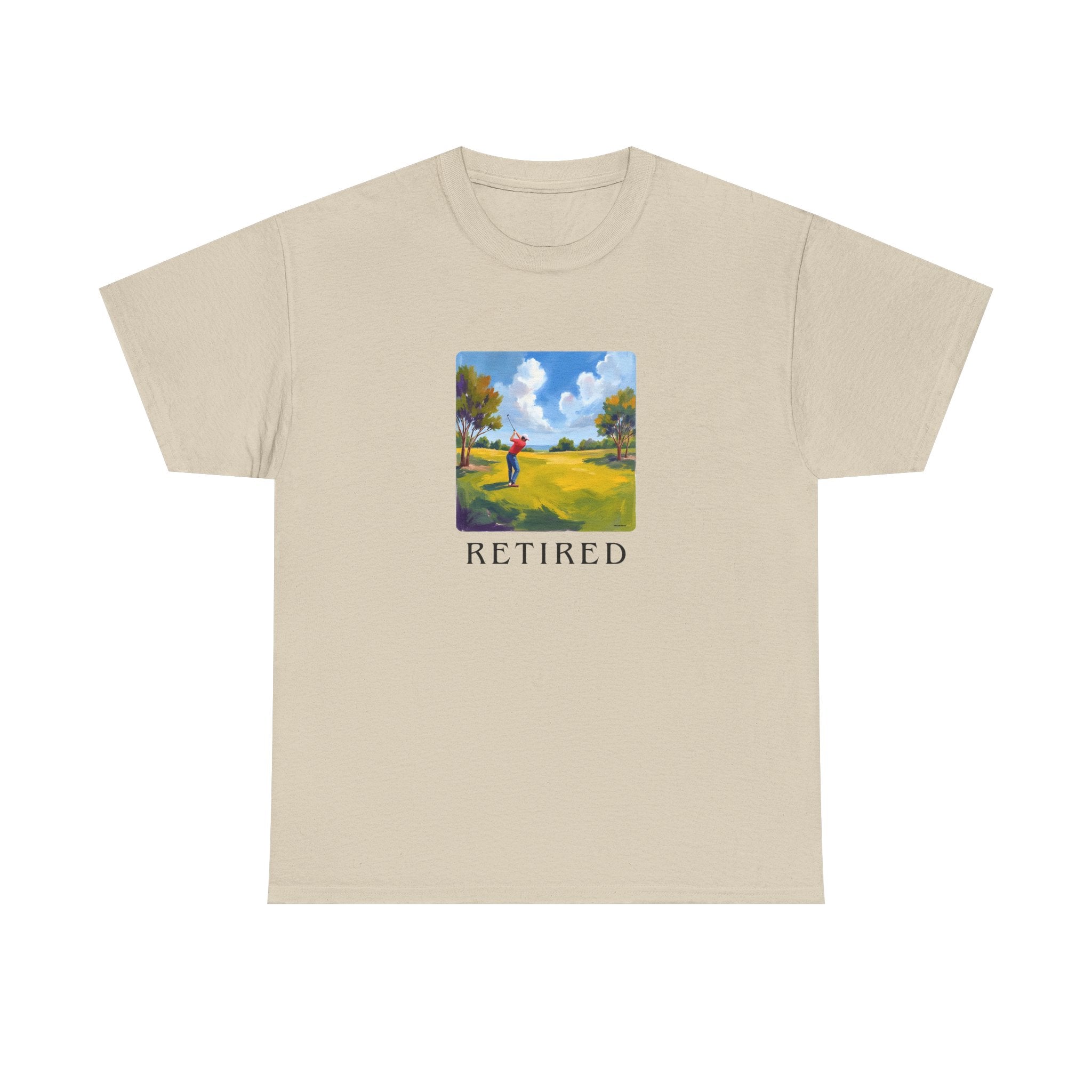 Retired Golf Printed T-Shirt 100% Cotton Novelty Grandad Retirement Golfer Tee Gift