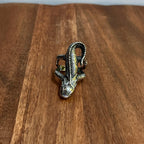 Alternative Gothic Lizard Long Finger Ring Silver Tone - Size U