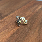 Wolf & Skull Gothic Statement Ring Halloween Biker Ring Silver Tone - Size P