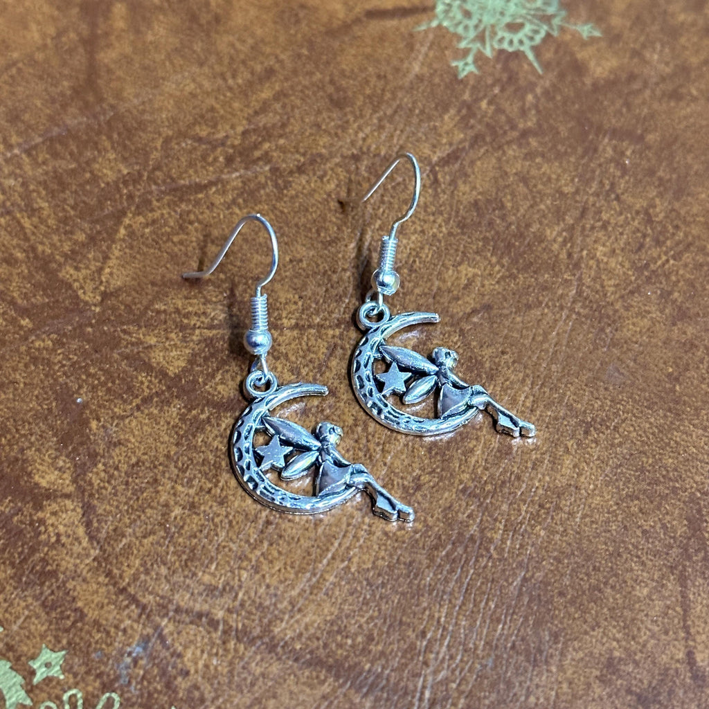 Moon Fairy Charm Drop Earrings