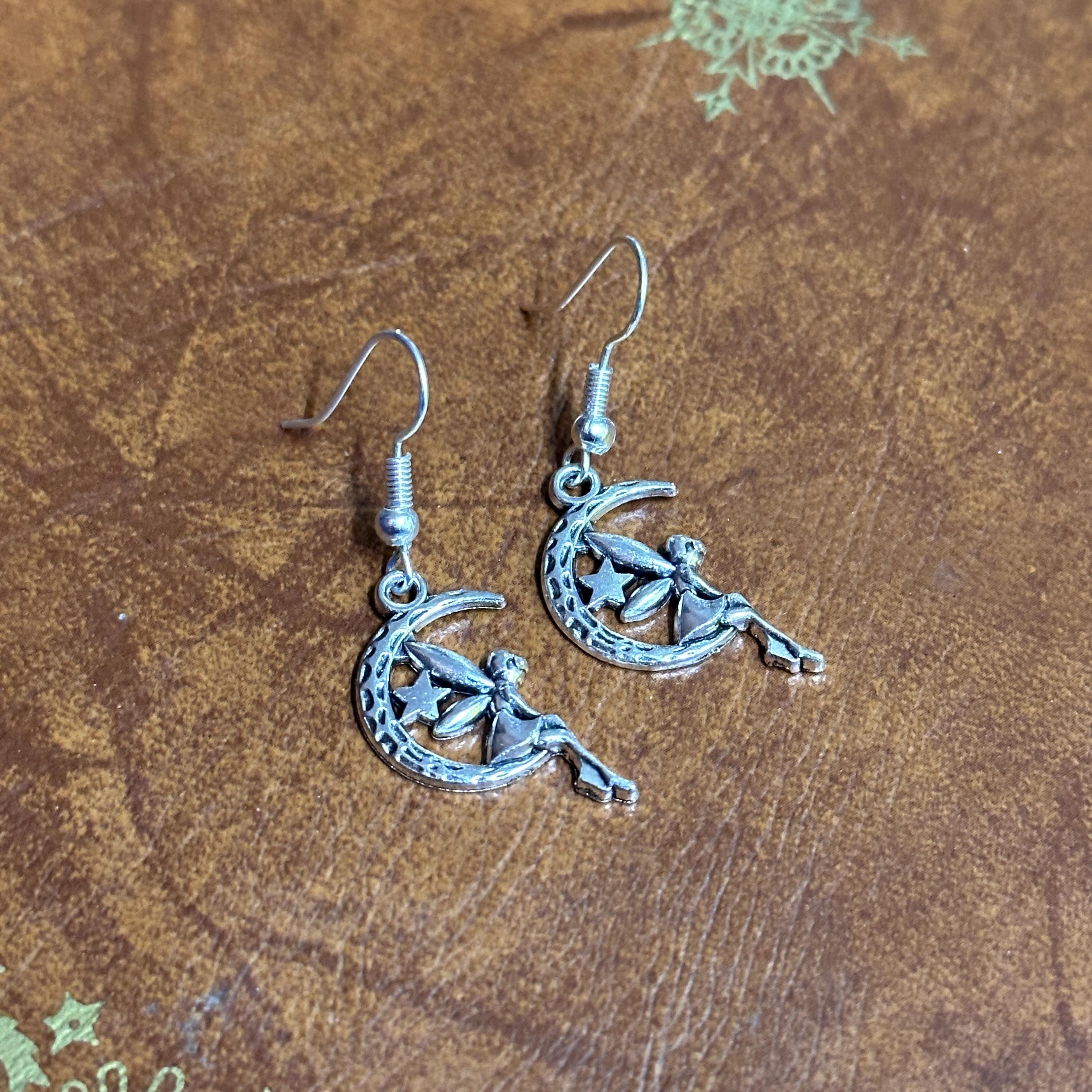 Moon Fairy Charm Drop Earrings