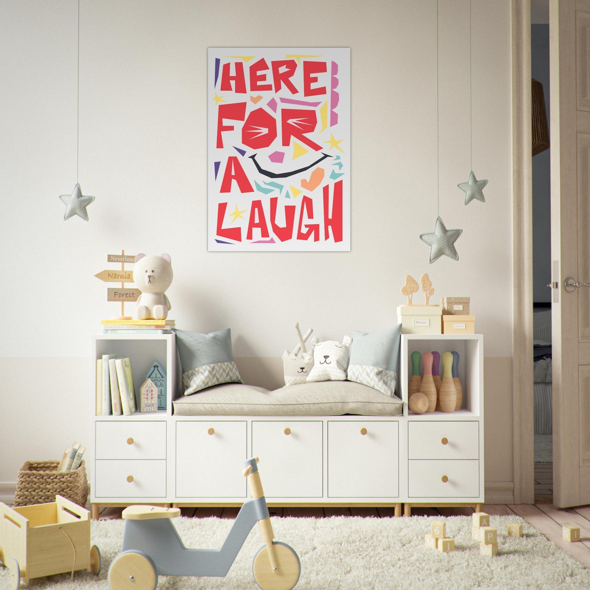 Here For A Laugh - Premium Matte Paper Poster