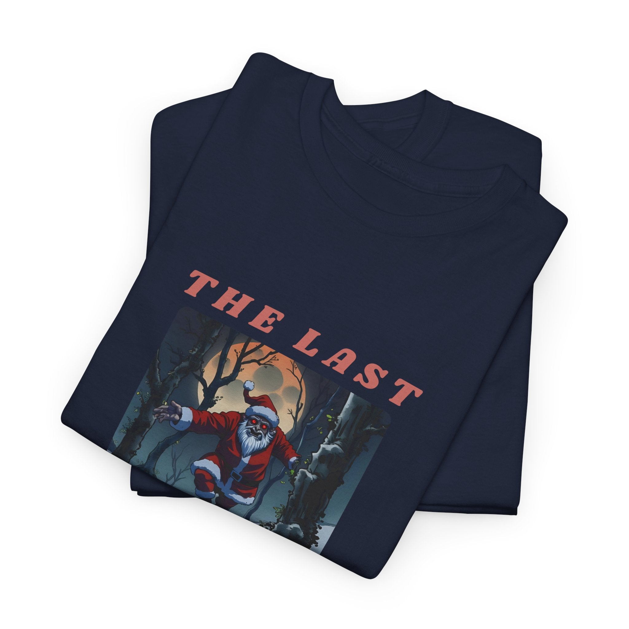 The Last Christmas Printed T-Shirt 100% Cotton Novelty Zombie Santa Xmas Tee Gift