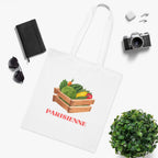 Parisienne Vegetables Printed Cotton Tote Bag Reusable Shopping Bag Gift