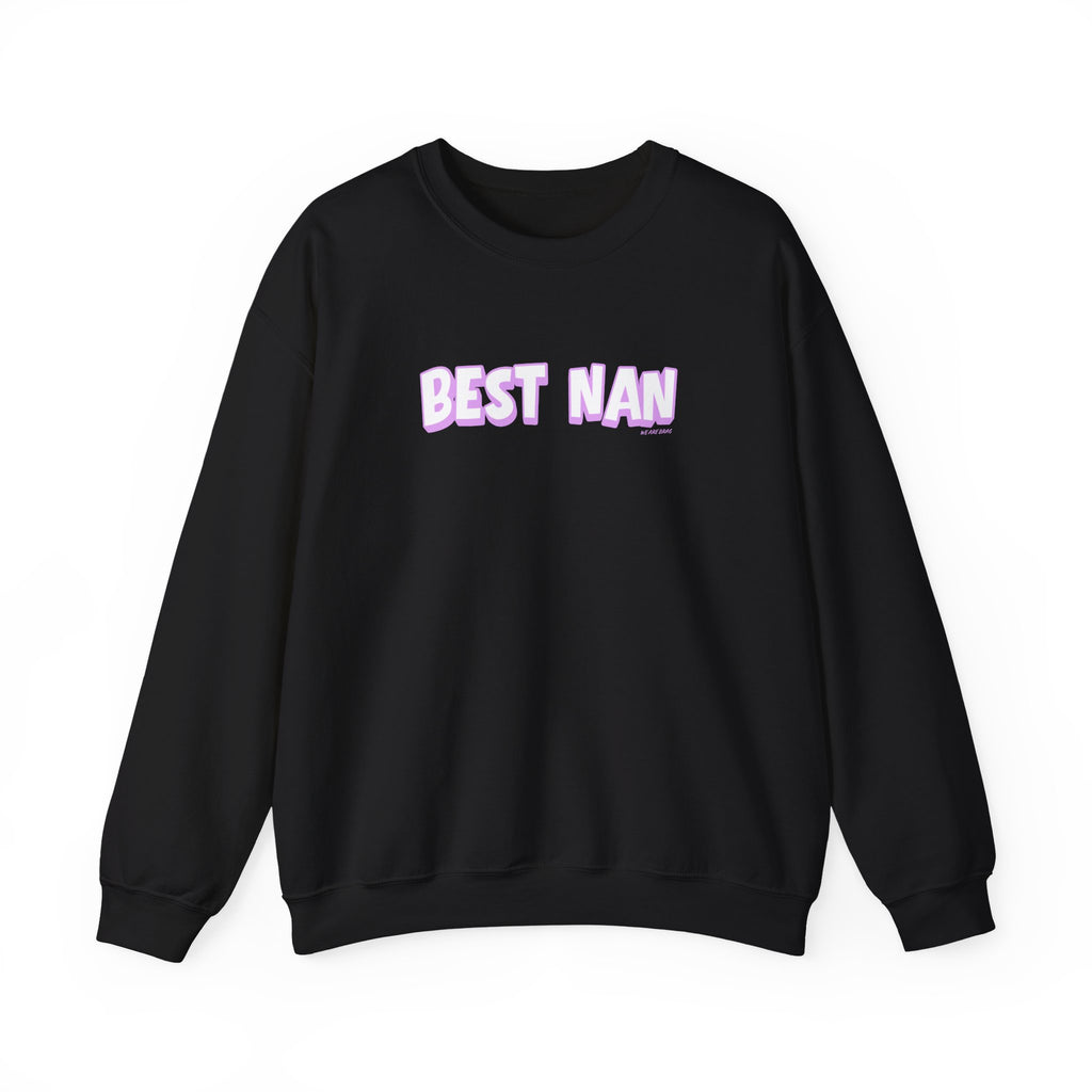 Best Nan Printed Crewneck Sweatshirt Pullover Retro 3D Nannan Grandma Granny Gift