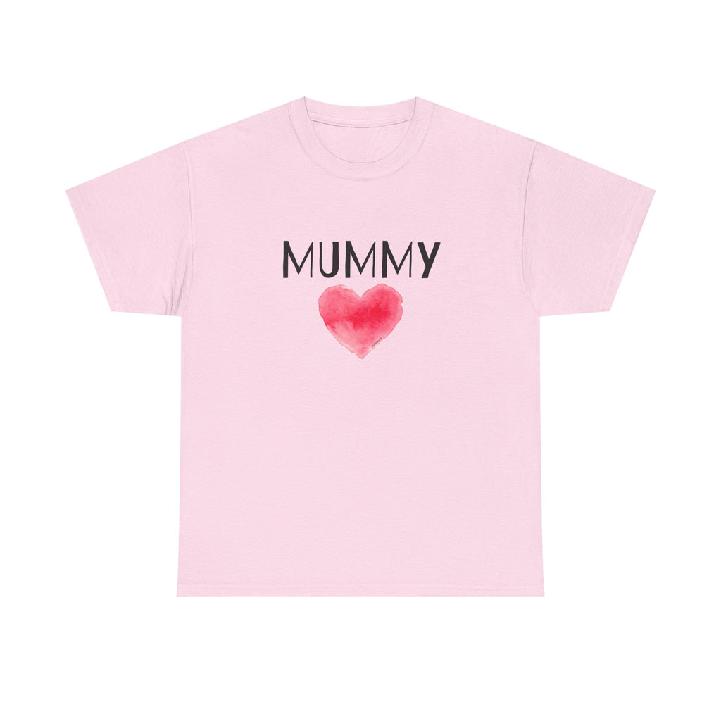 Mummy Heart Printed T-Shirt 100% Cotton Novelty Mum Mom Tee Birthday Mother's Day Gift