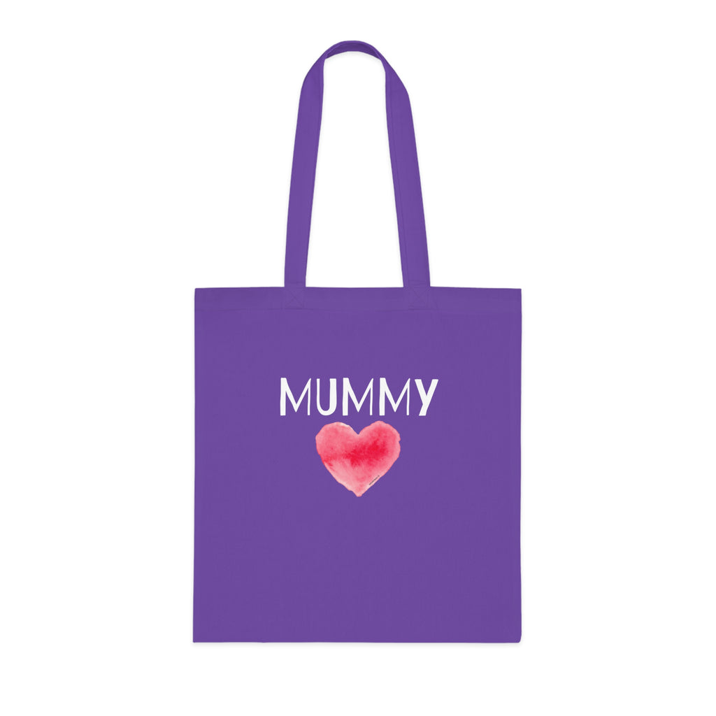 Mummy Heart Printed Cotton Tote Bag Reusable Shopping Bag Mum Mom Mother's Day Gift