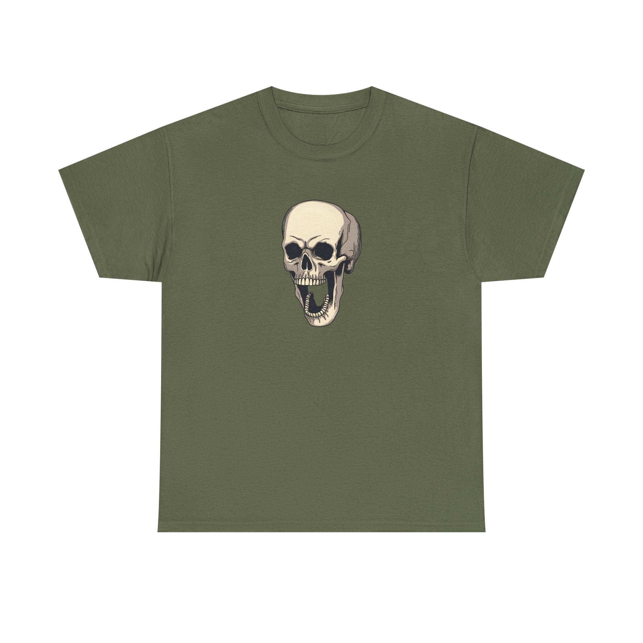 Laughing Skull Printed T-Shirt 100% Cotton Novelty Scary Halloween Tee