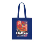 Fierce Anime Dragon Printed Cotton Tote Bag Reusable Shopping Bag Japanese Anime Art Gift