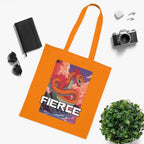 Fierce Anime Dragon Printed Cotton Tote Bag Reusable Shopping Bag Japanese Anime Art Gift