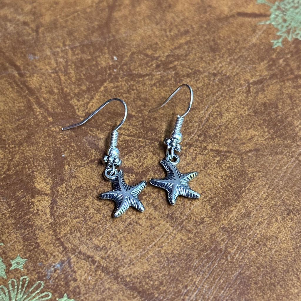 Star Drop Charm Earrings