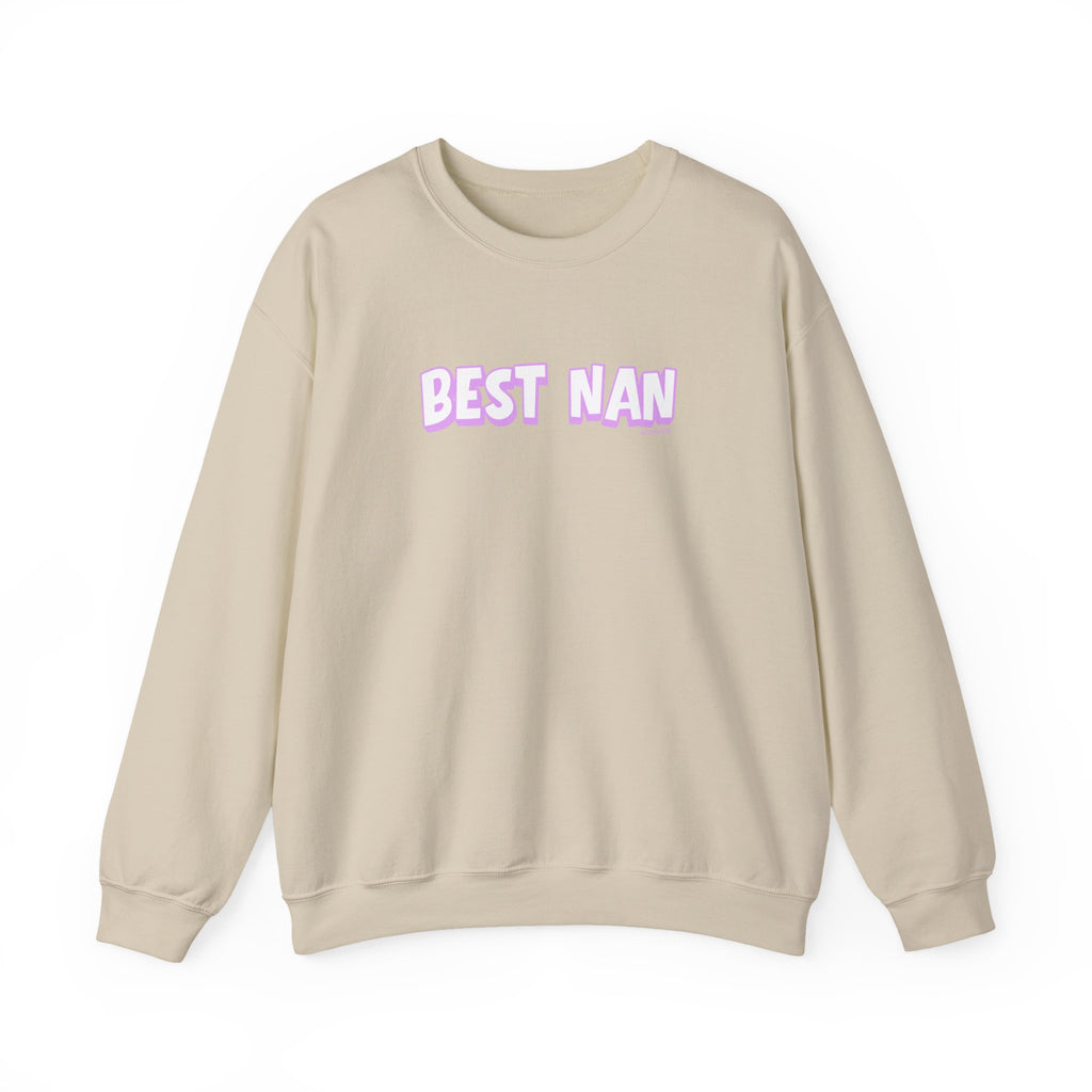 Best Nan Printed Crewneck Sweatshirt Pullover Retro 3D Nannan Grandma Granny Gift