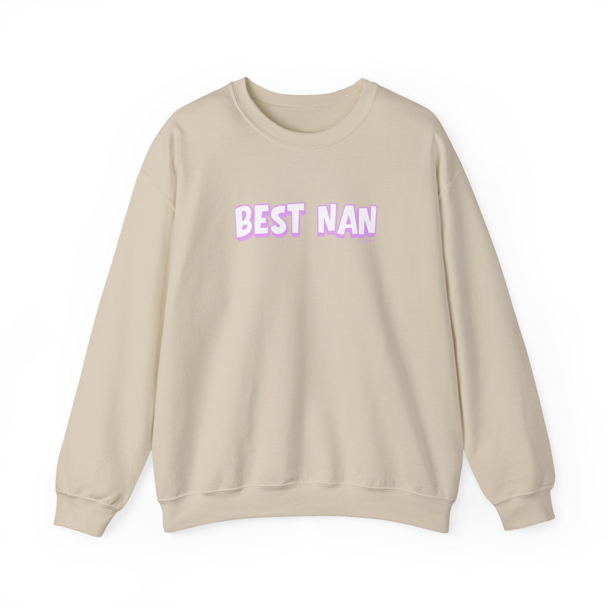 Best Nan Printed Crewneck Sweatshirt Pullover Retro 3D Nannan Grandma Granny Gift