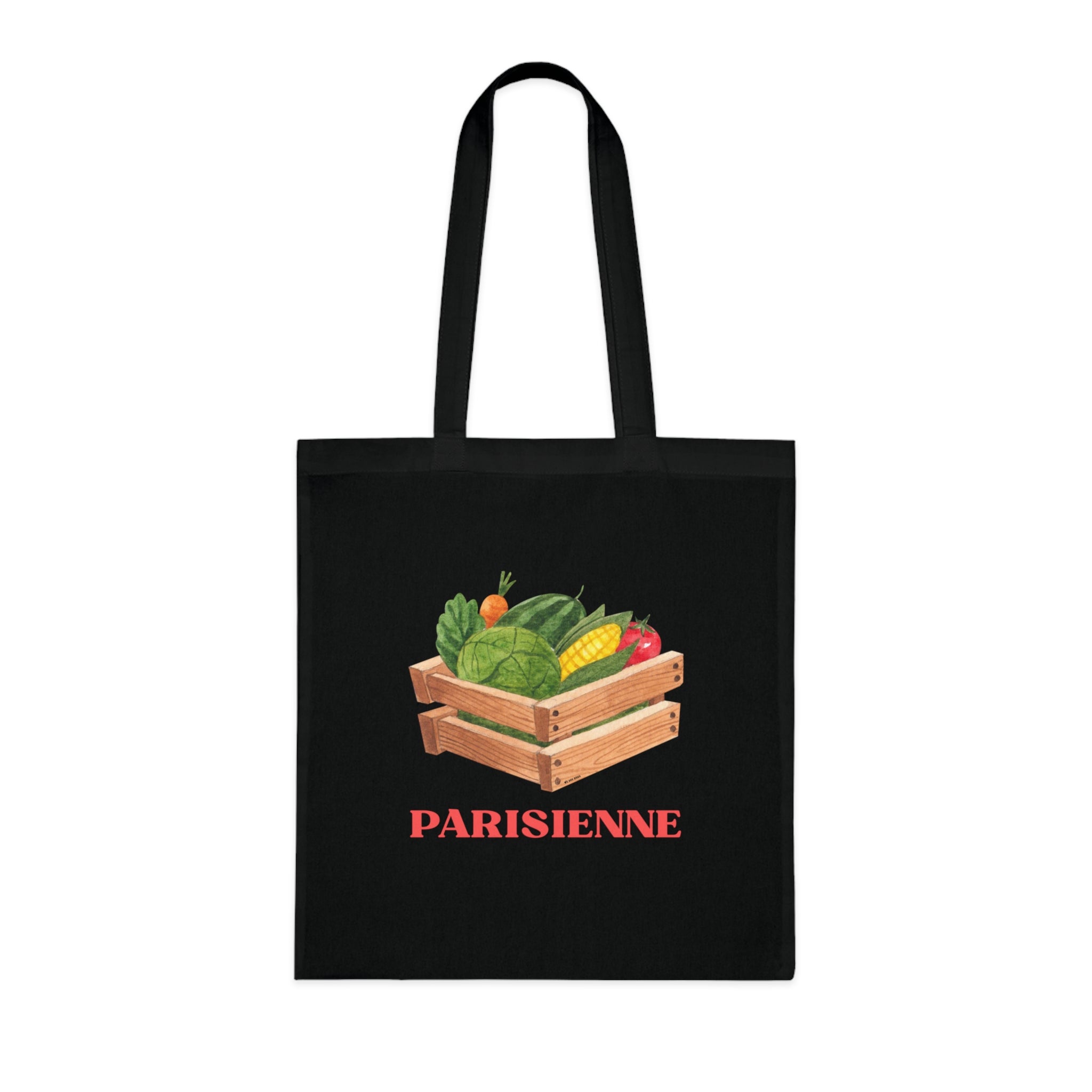 Parisienne Vegetables Printed Cotton Tote Bag Reusable Shopping Bag Gift