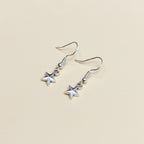 Crescent Moon Charm Drop Earrings