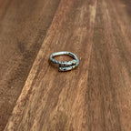 Celtic Patterned Stackable Open Ring Silver Tone - Size P