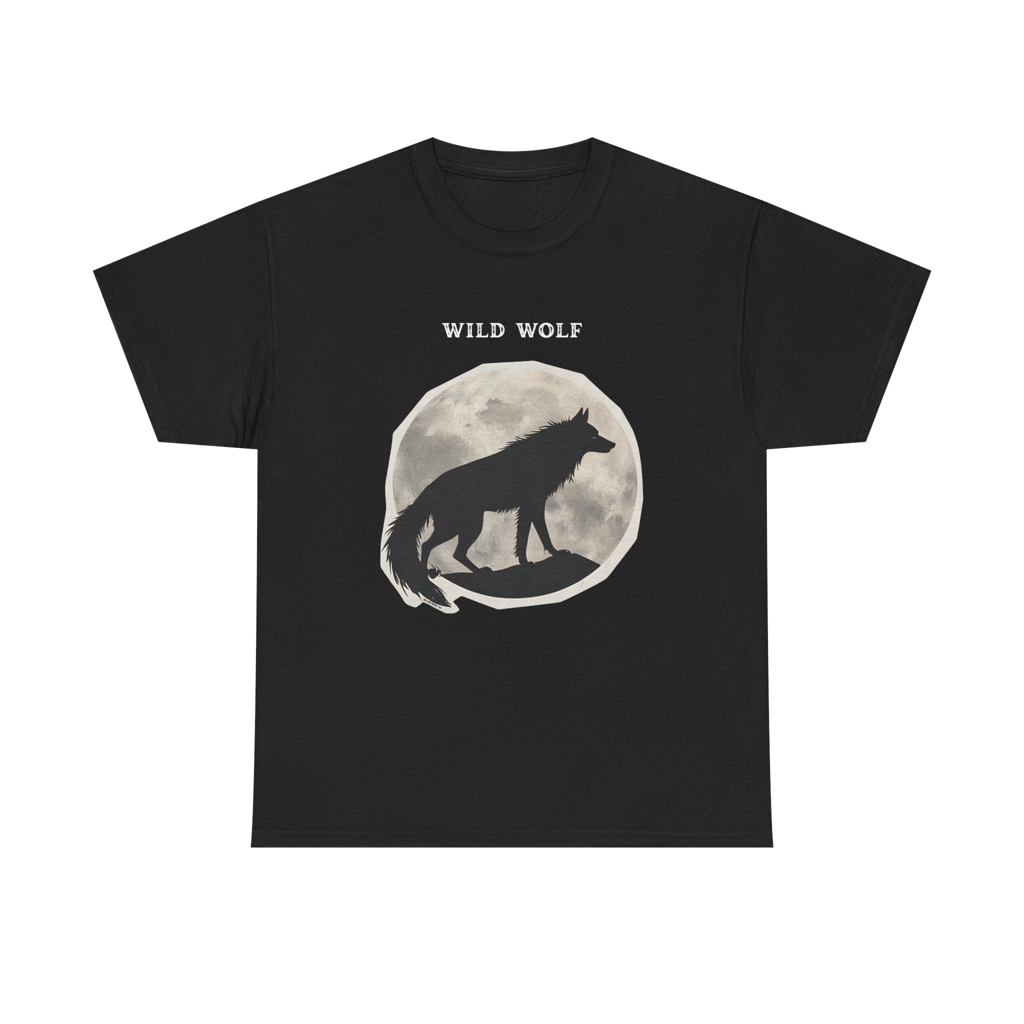 Wild Wolf Printed T-Shirt 100% Cotton Retro Animal Tee