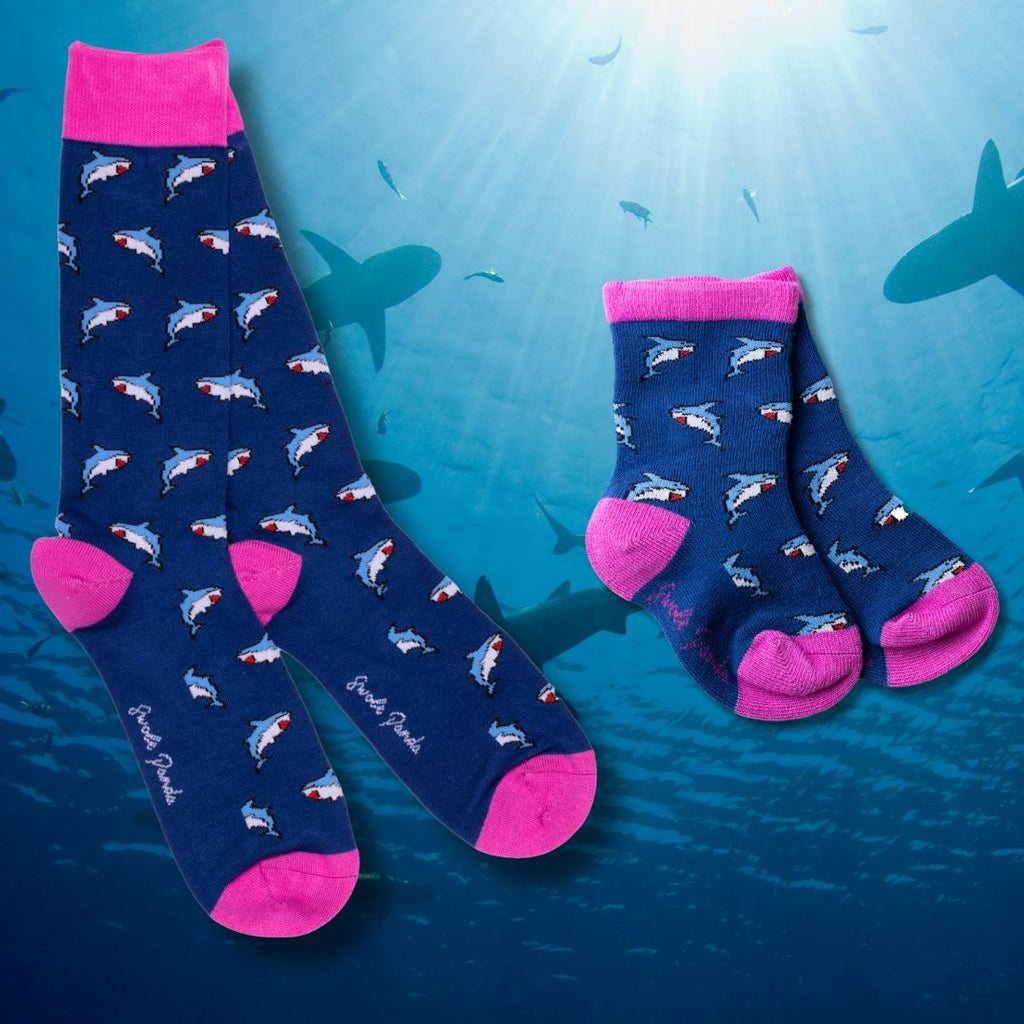 Sharks Matching Bamboo Socks (Adult & Child)