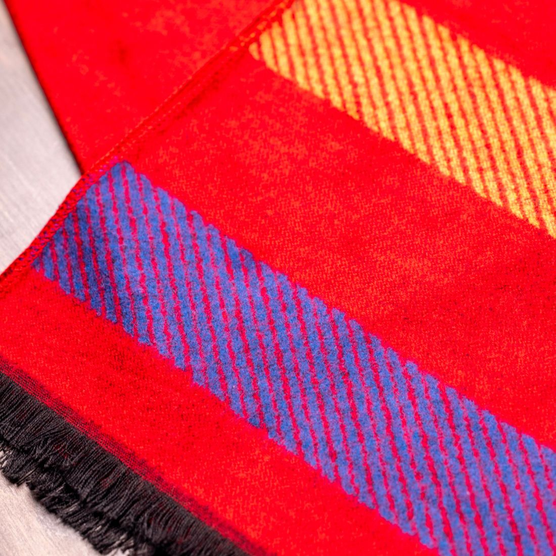 Red Stripe Bamboo Scarf