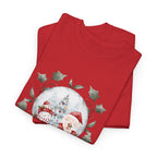 Christmas Snow Globe Printed T-Shirt 100% Cotton Novelty Santa Snowman Xmas Tee Gift