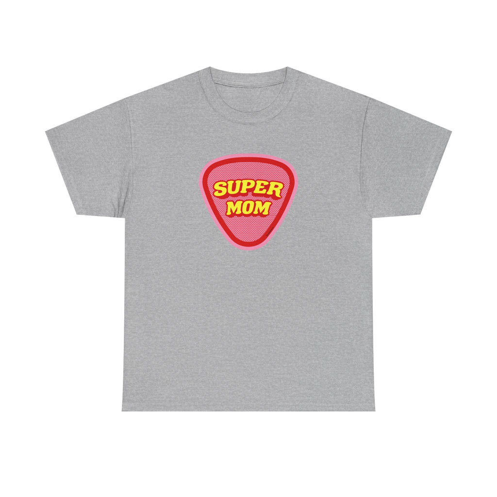 Super Mom Printed T-Shirt 100% Cotton Novelty Mum Mom Tee Birthday Mother's Day Gift