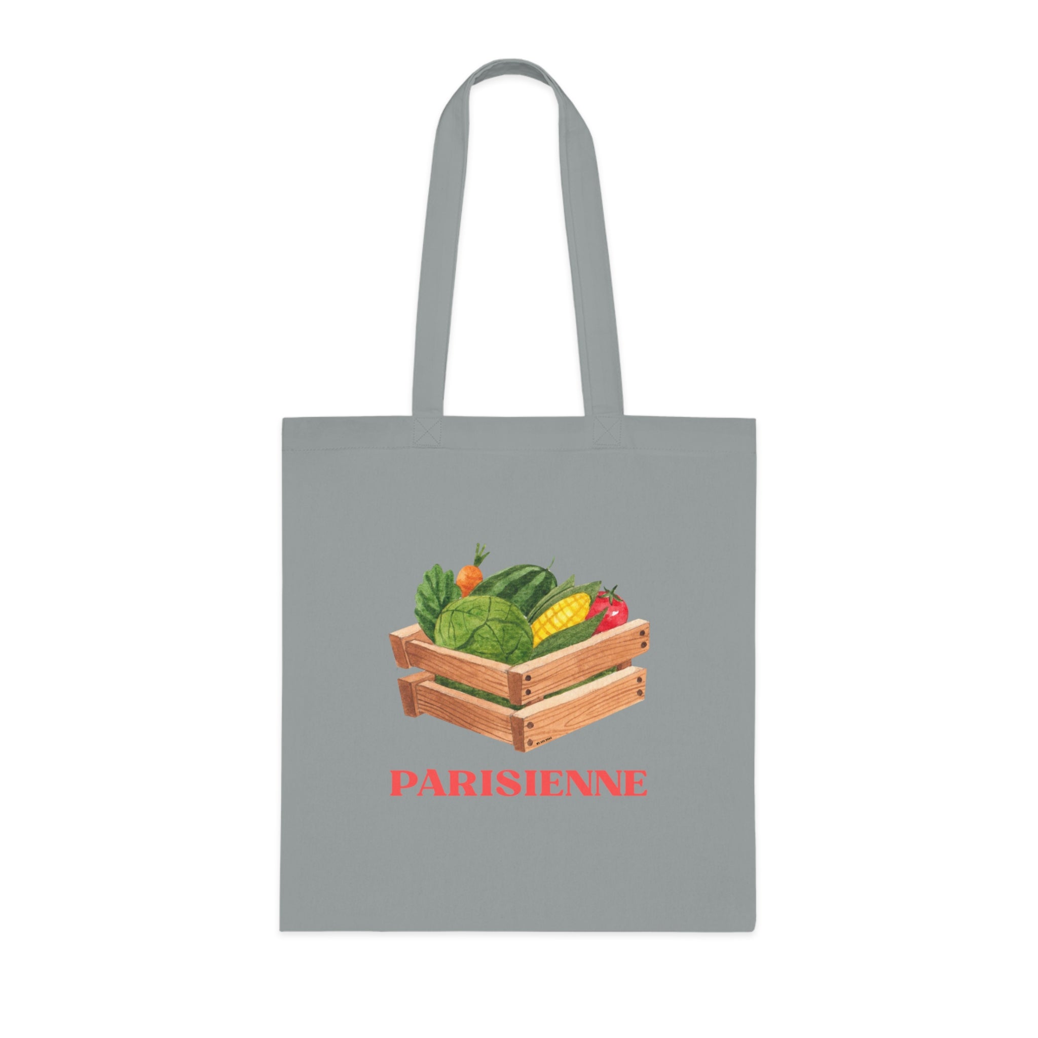 Parisienne Vegetables Printed Cotton Tote Bag Reusable Shopping Bag Gift