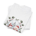 Christmas Snow Globe Printed T-Shirt 100% Cotton Novelty Santa Snowman Xmas Tee Gift