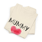 Mummy Heart Printed T-Shirt 100% Cotton Novelty Mum Mom Tee Birthday Mother's Day Gift
