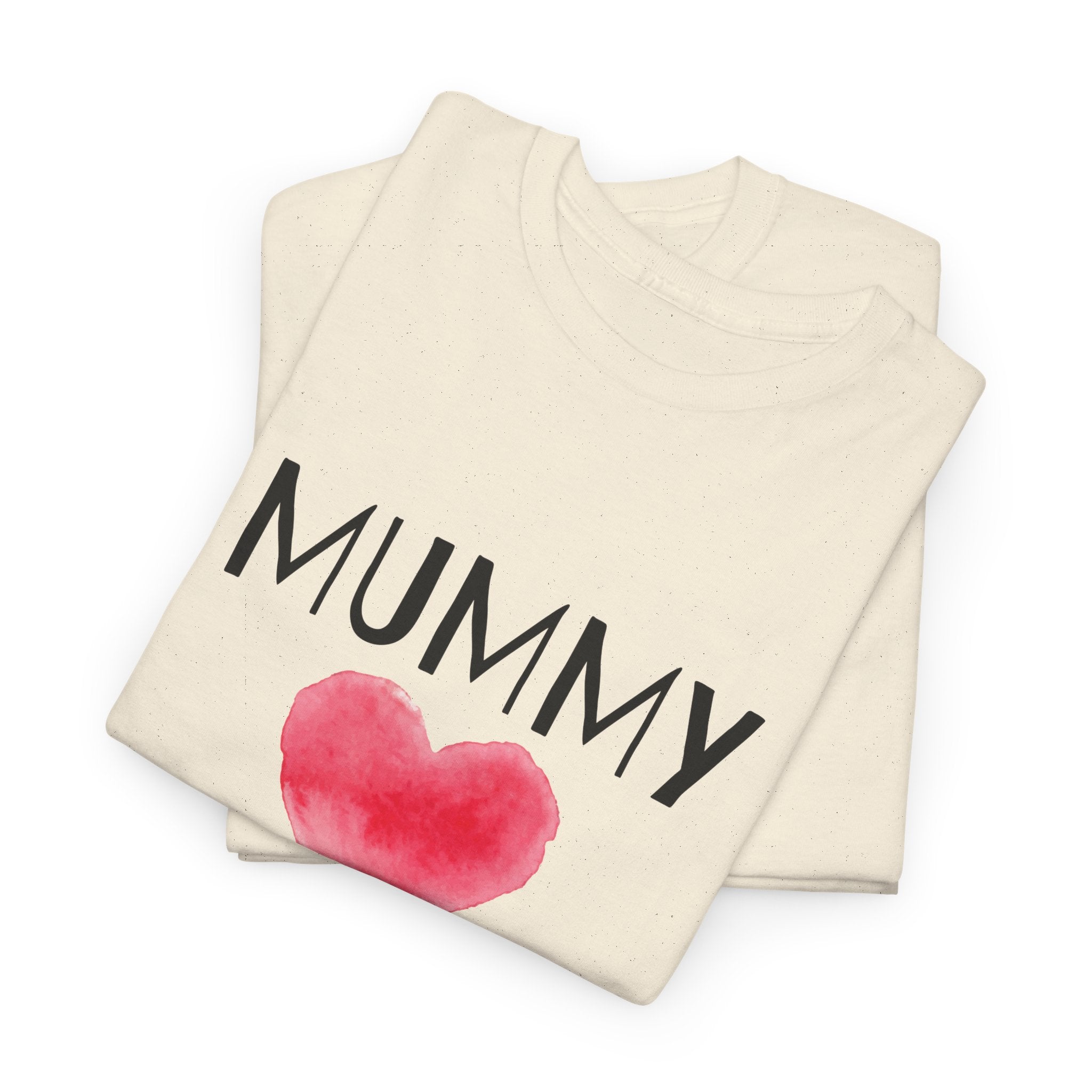 Mummy Heart Printed T-Shirt 100% Cotton Novelty Mum Mom Tee Birthday Mother's Day Gift