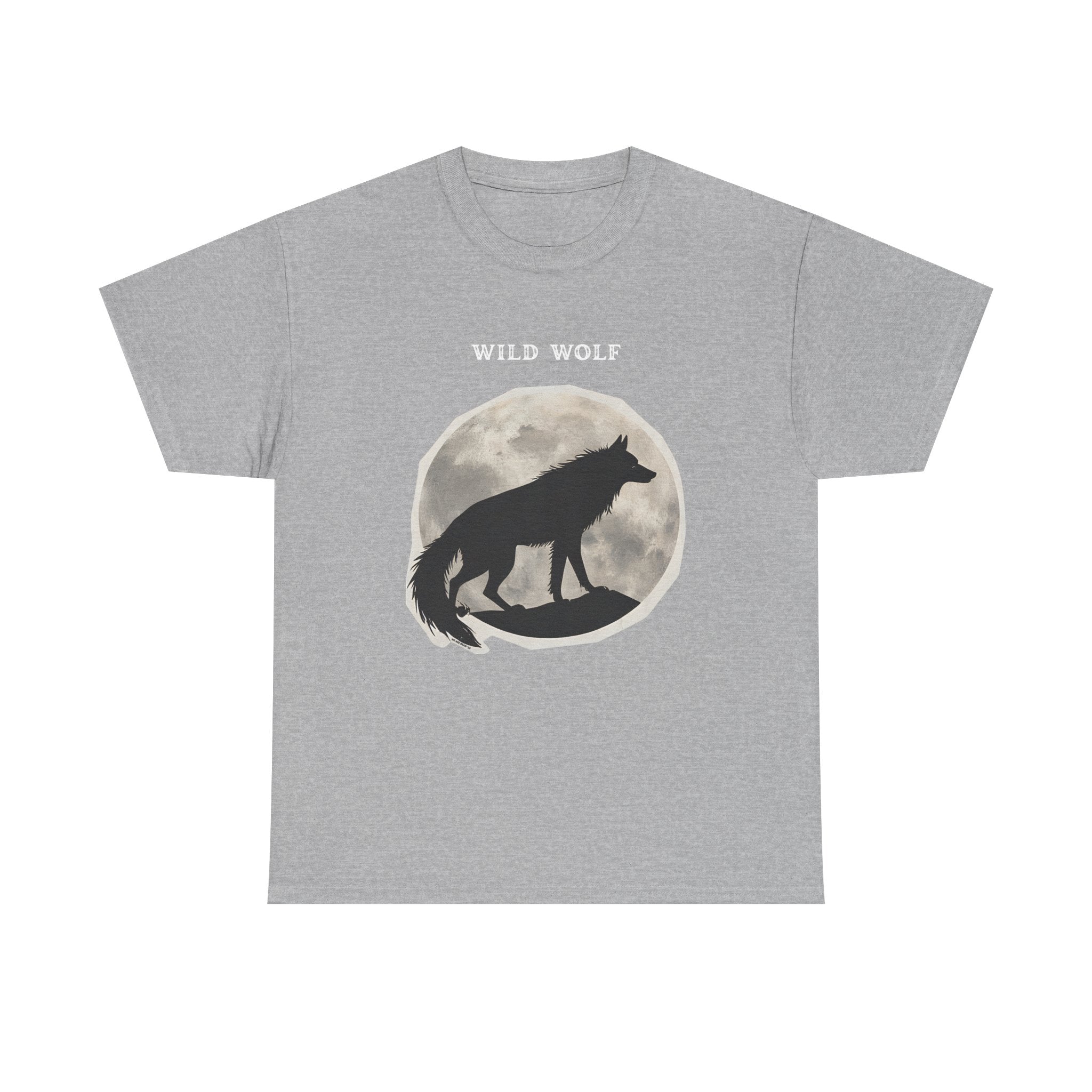 Wild Wolf Printed T-Shirt 100% Cotton Retro Animal Tee
