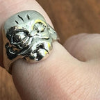 Alternative Sci-fi Alien Skull Statement Ring Creepy Halloween Ring - Various Sizes