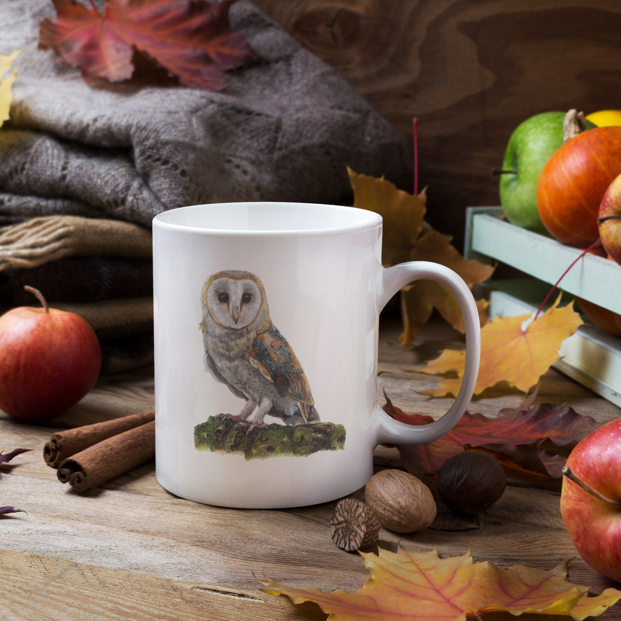 Barn Owl Mug – 11oz Ceramic Wildlife Coffee Cup